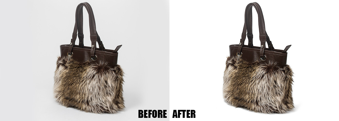 Product Photo Editing Fur Bag