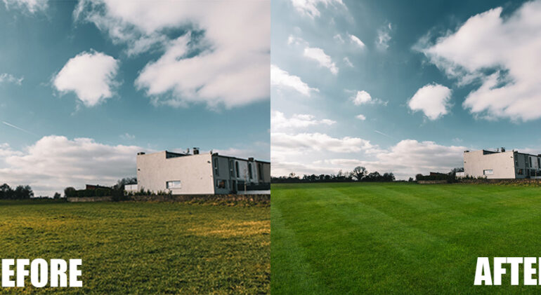 Real Estate Lawn Replacement Before and After III Real Estate Photo Editing