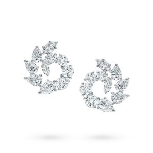 harry winstons cluster diamond earring