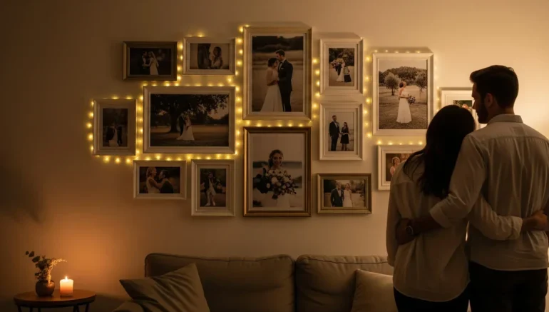 Beautiful Ways to Display Simple Wedding Photos at Home Ways to Display Simple Wedding Photos