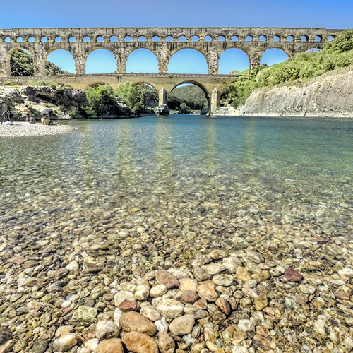 Pont du gard, France, Gardon