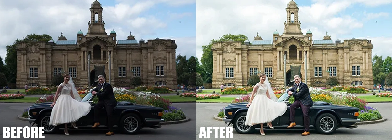 Wedding Portfolio sample Image Before & After Wedding Portfolio samples