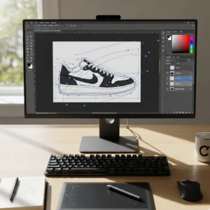 Removing a Background Image using a Photoshop Pen Tool