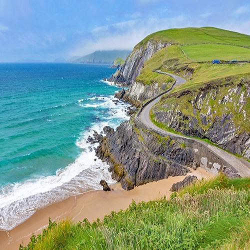 Beachside road on the Dingle Peninsula
