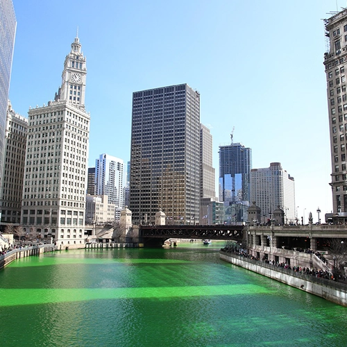 Chicago, Chicago river, St patrick's day