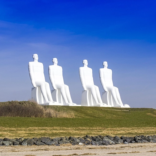 Esbjerg, White men, Sculpture