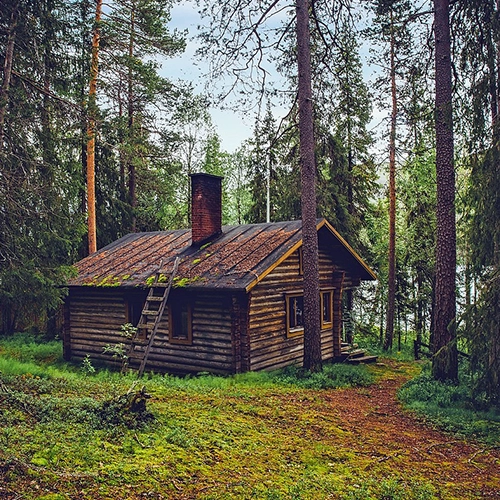 Log cabin, Cottage, House