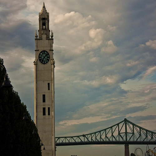 Clock tower, Montreal, Bridge