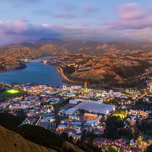 Looking over Porirua at sunset
