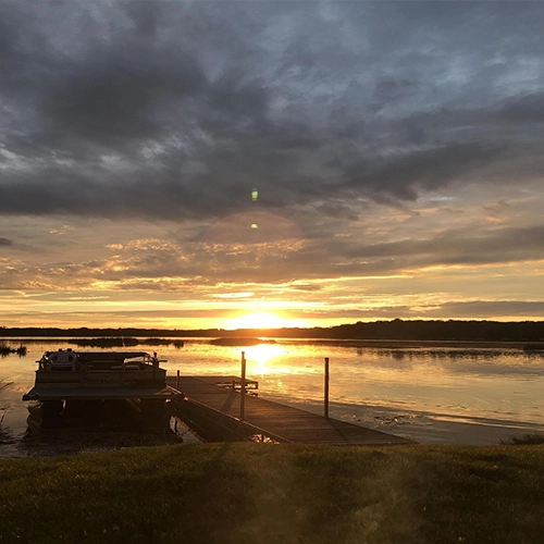 Minnesota sunset, Sunset, Water