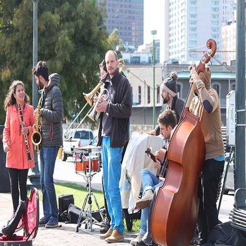 New orleans, Street performer, Music