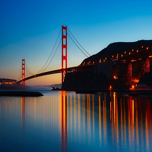 Panorama, Golden gate bridge, San francisco bay