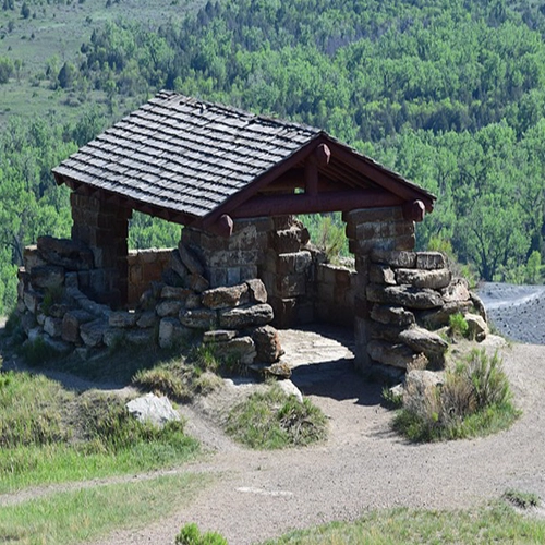 Picnic shelter, Badlands, North dakota