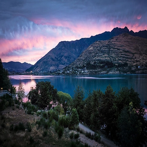 Queenstown, New zealand, Sunset