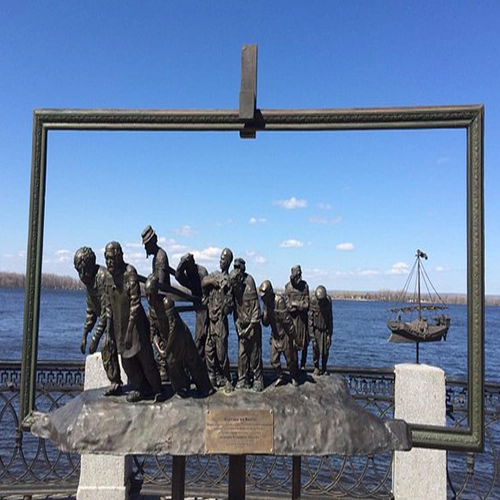 Sculptural Composition Barge Haulers on the Volga