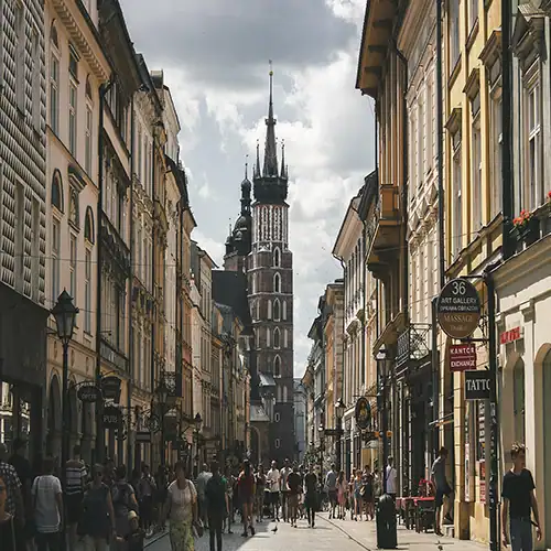 Street, Tower, Krakow