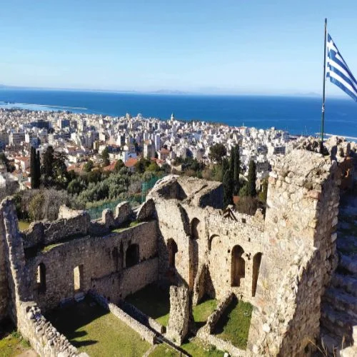 View of Patras from the castle of Patras