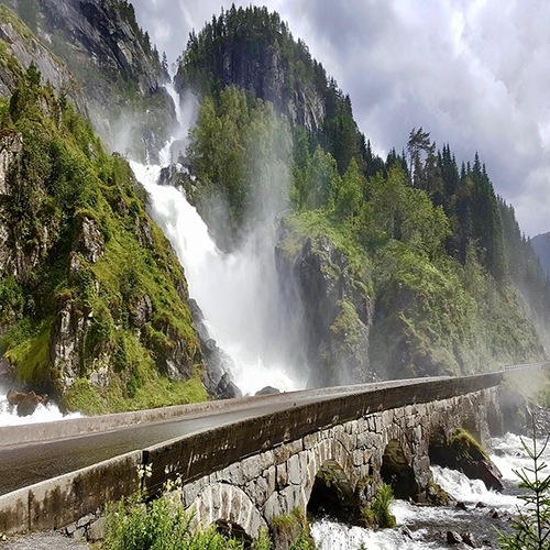 Waterfall, Norway, Scandinavia