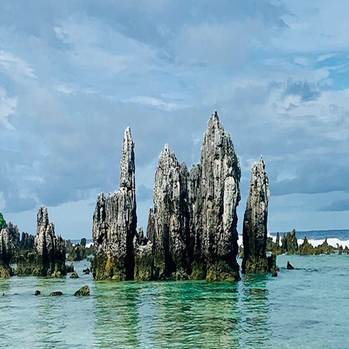 anibare bay nauru micronesia limestone pinnacles ocean
