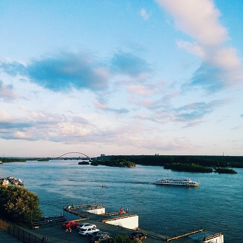 bugrinsky bridge ob river novosibirsk