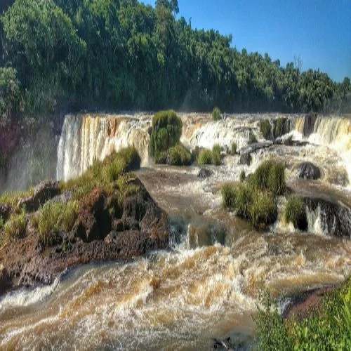 paraguay saltos del monday waterfall nature river