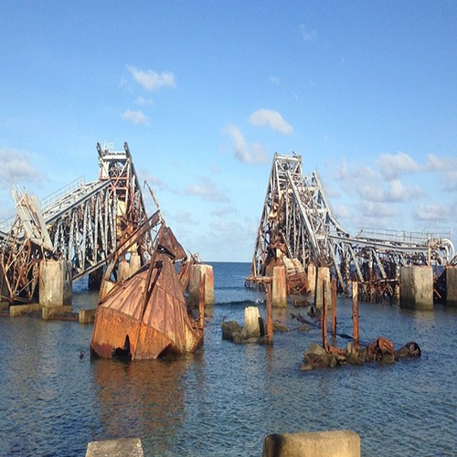 phosphate, loader, cantilever, nauru, industrial, ruins, ocean