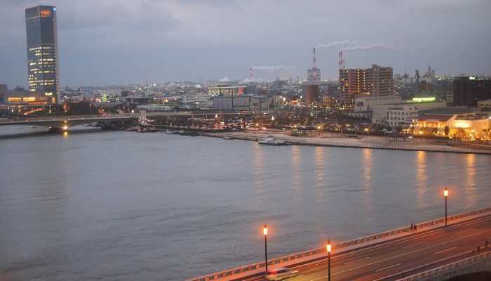 Japan, Niigata, River