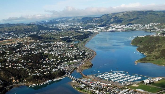 aerial view of porirua